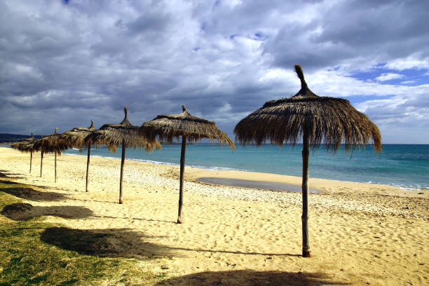 The main beach of Yasmine Hammamet, Tunisia