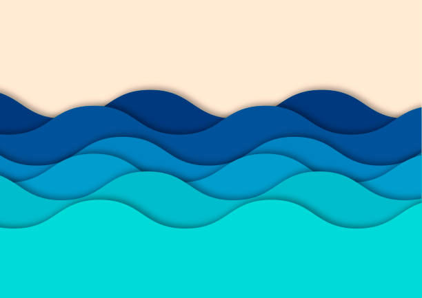 ilustrações de stock, clip art, desenhos animados e ícones de waves background - water wave sea backgrounds