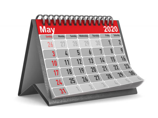 istock 2020 year. Calendar for May. Isolated 3D illustration 1159407218