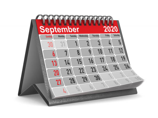 istock 2020 year. Calendar for September. Isolated 3D illustration 1159407223