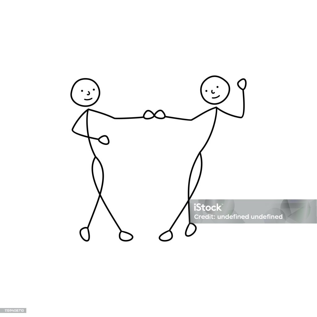 Khiêu Vũ Cặp Vợ Chồng Phác Thảo Stick Hình Người Đàn Ông Biểu ...