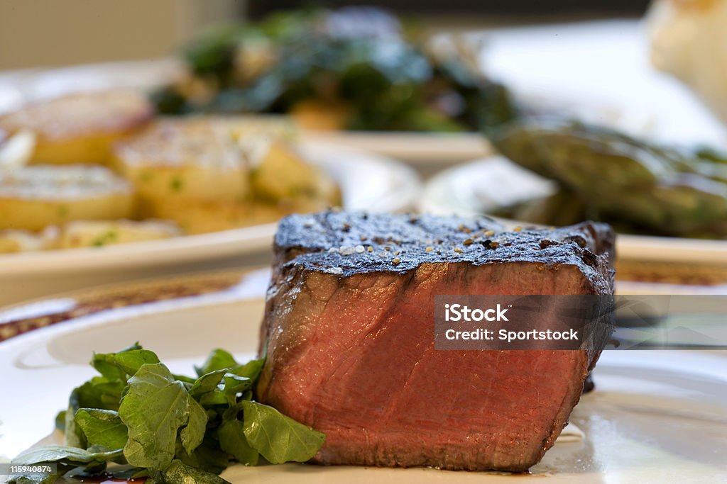 Carne e batatas - Foto de stock de Aspargo royalty-free