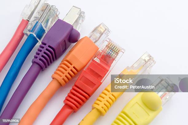 Network Cable Connectors Stock Photo - Download Image Now - Patch Cord Cable, Bandwidth, Business