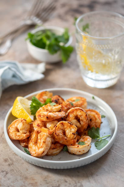 istock Spicy garlic chilli Prawns Shrimps 1159410792