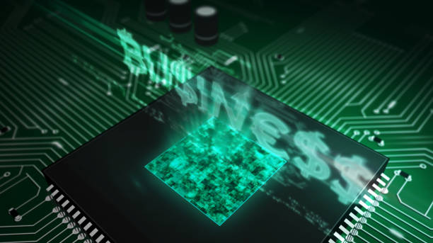istock CPU on board with business hologram 1159417648