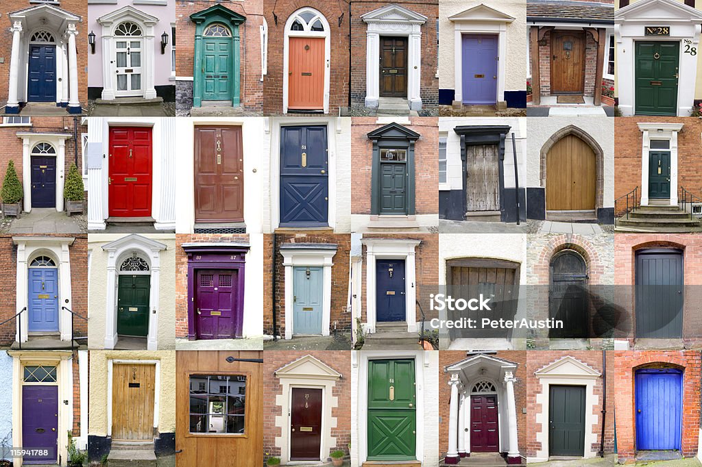 County of Shropshire Doors 32 Doors from the County of Shropshire, UK Front Door Stock Photo