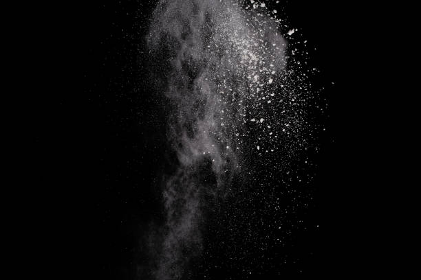 istock White powder explosion on black background. Colored cloud. Colorful dust explode. Paint Holi. 1159418031