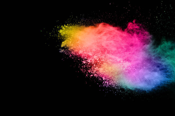 istock abstract colored dust explosion on a black background.abstract powder splatted background,Freeze motion of color powder exploding/throwing color powder, multicolored glitter texture. 1159418389