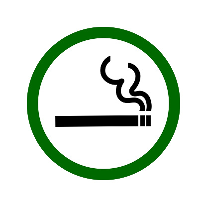 smoking permitted Sign. vector illustration