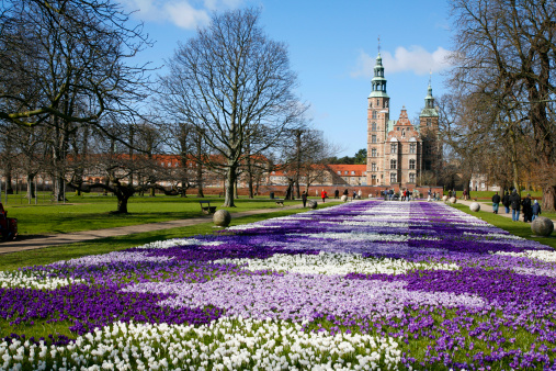 Springtime Rosenborg Castle - the Kings Garden - Copenhagen, Denmark