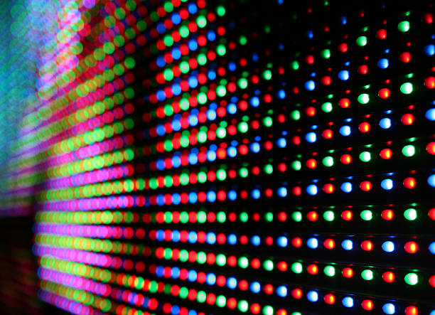 istock LED screen of blue, green, and pink  115942267