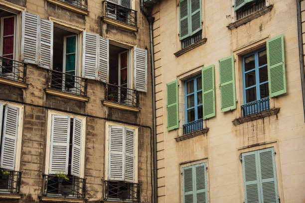 istock Typical facade in Bayonne, France 1159423014