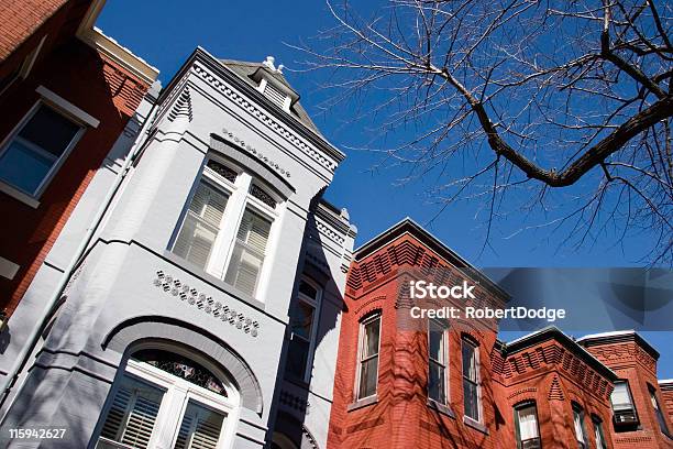 캐피틀 힐 연립 주택 워싱턴 DC에 대한 스톡 사진 및 기타 이미지 - 워싱턴 DC, 주거 건물, 0명