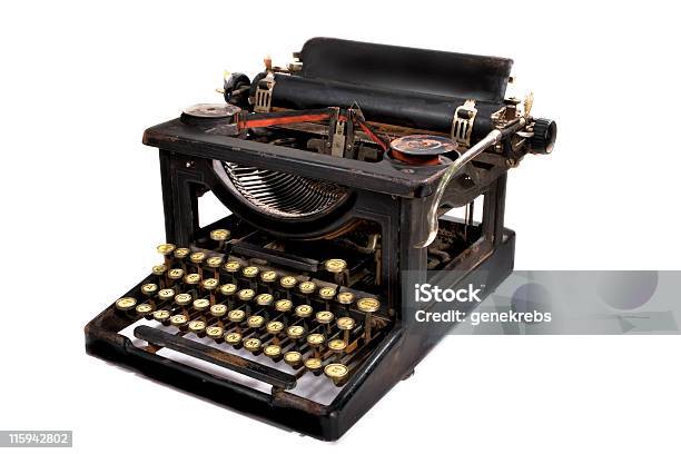 Антикварной Ручной Пишущая Машинка — стоковые фотографии и другие картинки Пишущая машинка - Пишущая машинка, История, Machinery