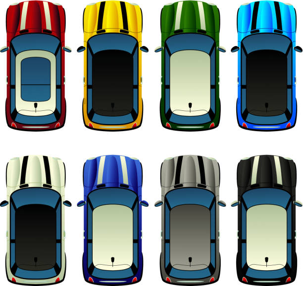 Mini Cooper Top Views Cars are individually grouped and are easy to customize. mini cooper stock illustrations
