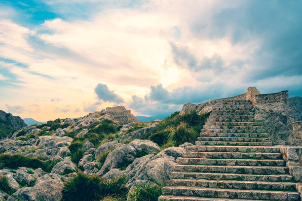 Mallorca Spain - Cap de Formentor - typical rocks at view point