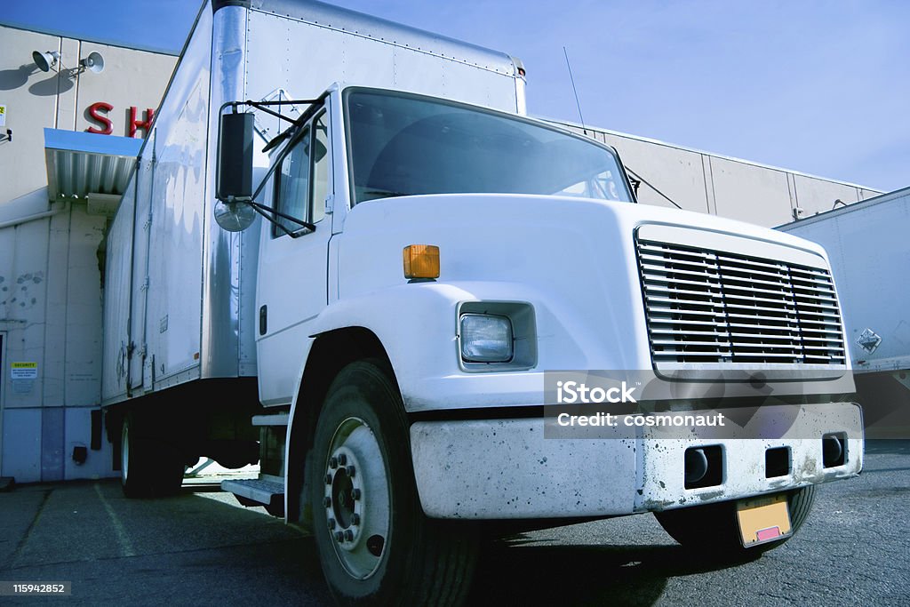 Semi-Truck Loading Dock Low angle view, semi truck, lorry, loading dock Trucking Stock Photo