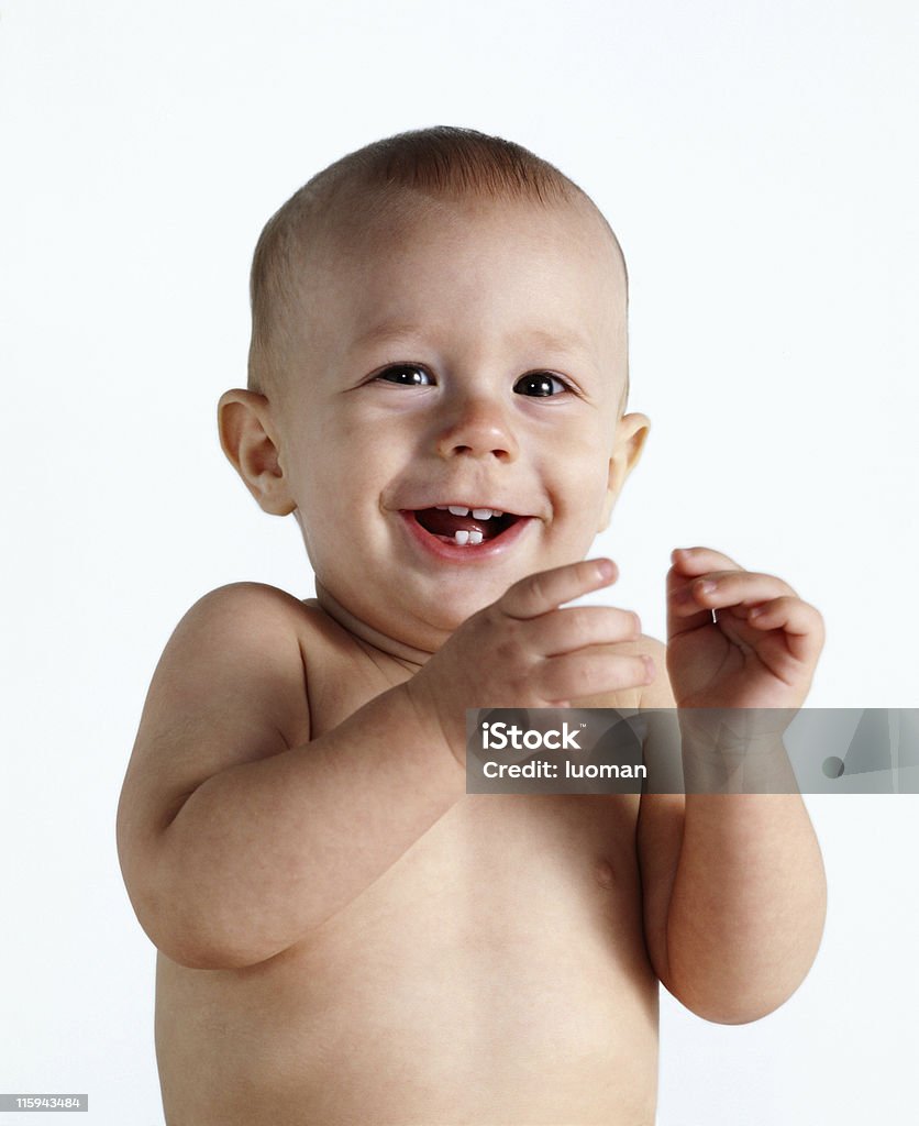 Baby (ragazzo), 8 mesi di età, fotografato in studio - Foto stock royalty-free di 6-11 Mesi