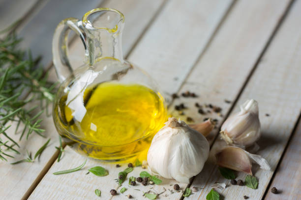 istock Olive oil, oregano and garlic. 1159445022