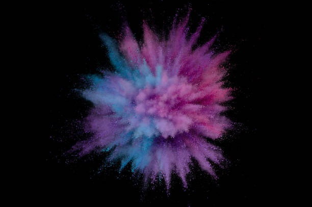 istock Colored powder explosion. Abstract closeup dust on backdrop. Colorful explode. Paint holi 1159445191