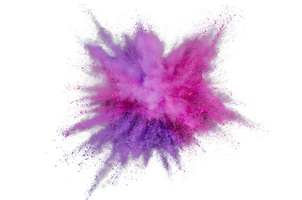 istock Colored powder explosion on white background. Abstract closeup dust on backdrop. Colorful explode. Paint holi 1159446095