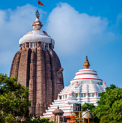 Jagannath Temple at Puri, Odisha, India is one of the four pilgrimage sites in Hindu religion