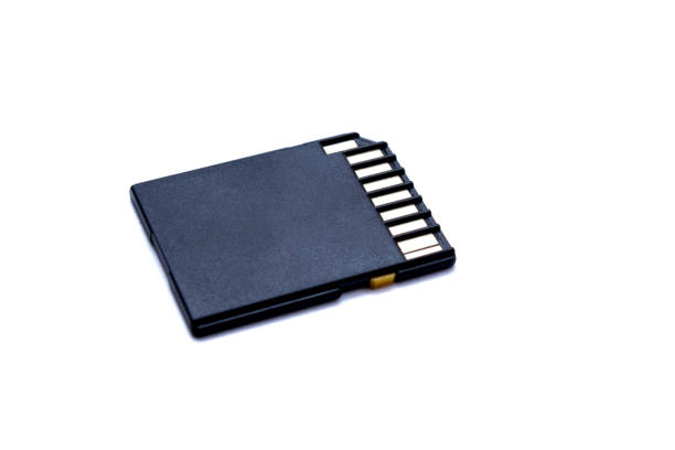 istock SD memory card isolated on white background, closeup 1159447518
