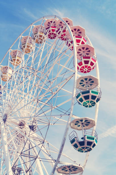 istock Ferris Mill, big  wheel on a background of blue sky. 1159447709