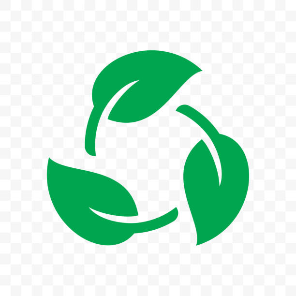 生分解性リサイクル可能なプラスチックフリーパッケージアイコン。ベクトルバイオリサイクル可能な劣化ラベルロゴテンプレート - 環境保護点のイラスト素材／クリップアート素材／マンガ素材／アイコン素材
