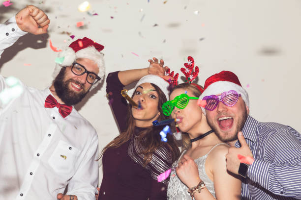 istock Friends dancing at the party 1159449179