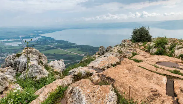 Photo of arbel cliff or mount arbel israel