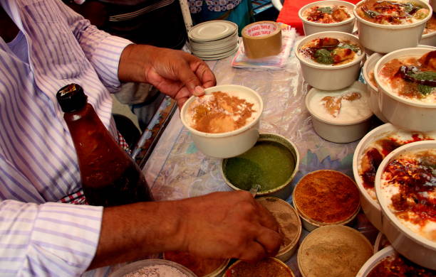istock Preparing delicious yummy food in white pot. 1159450571