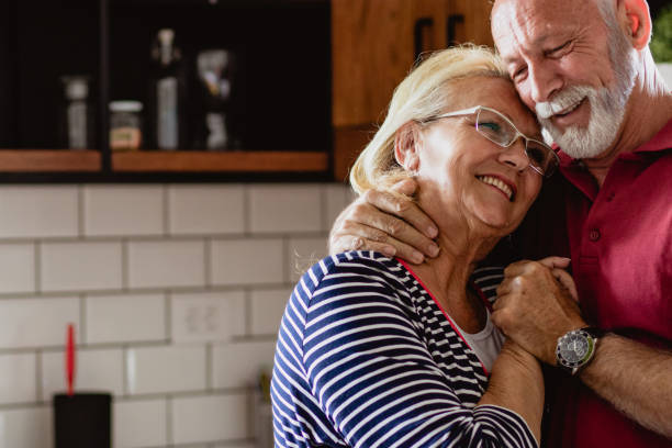 istock The senior couple hugging 1159450595