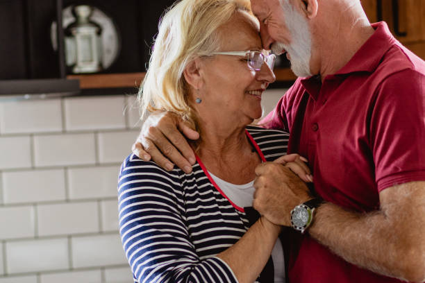 istock The senior couple hugging 1159450759