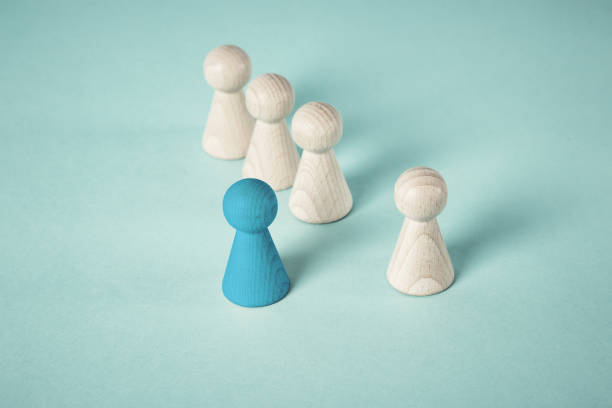 istock Leadership Concept With Wood Pawn 1159452191