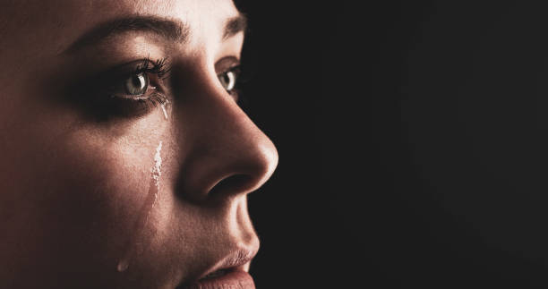 beauty girl cry stock photo