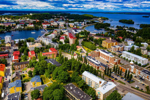 istock Savonlinna & Olavinlinna from the air in Finland 1159455247