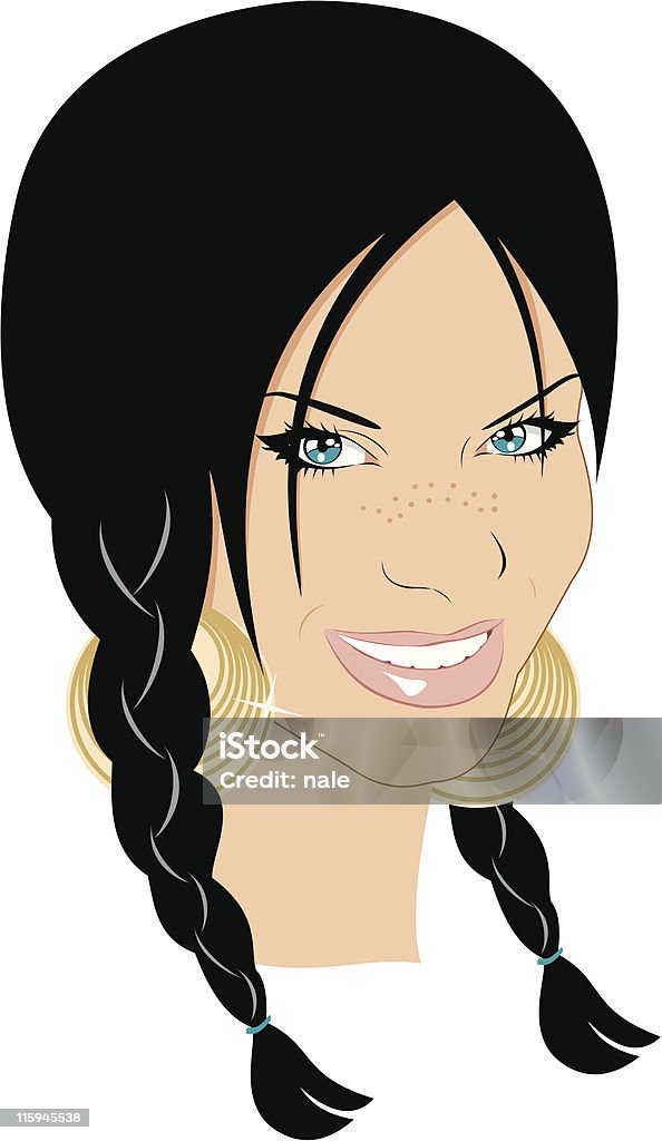 Country girl - arte vectorial de Trenzado libre de derechos