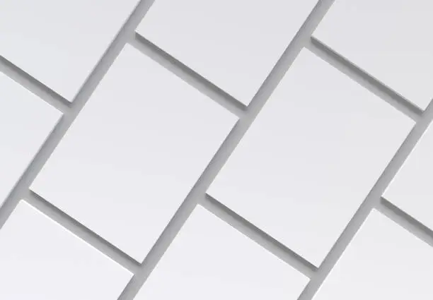 Photo of Magazine Covers Pattern on gray Background Mockup