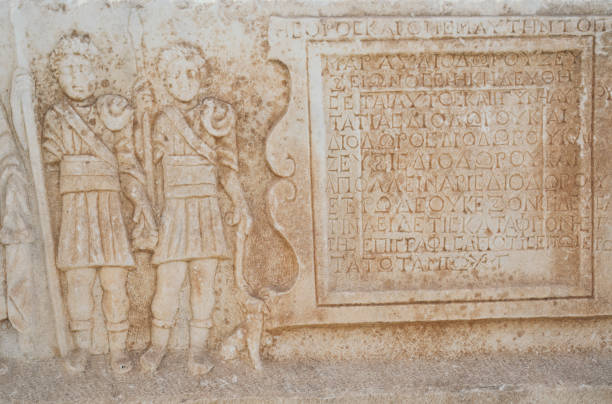 istock Old sculptures  in ancient Hierapolis in Pamukkale Denizli 1159457272