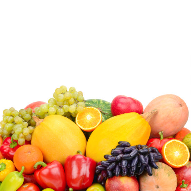 istock Fruits and vegetables isolated on a white background. 1159459002
