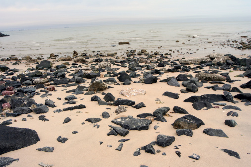 beach Sea Rocks and Sand