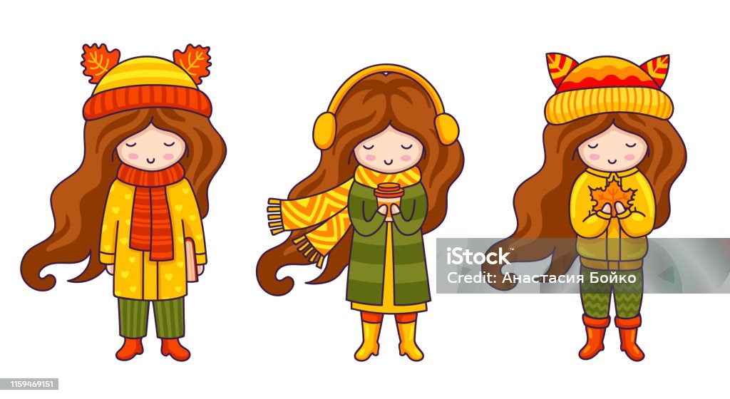 Ilustración de Niñas Kawaii Personajes De Dibujos Animados Lindos y más Vectores Libres de Derechos de Abrigo - iStock Ilustración de Niñas Kawaii Personajes De Dibujos Animados Lindos y más Vectores Libres de Derechos de Abrigo - iStock