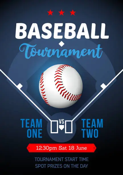 Vector illustration of Baseball tournament poster