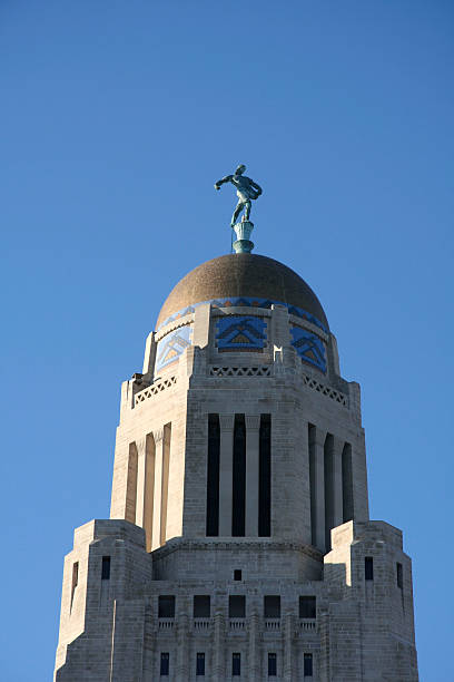 nebraska state capitol dome - nebraska lincoln nebraska state capitol building state photos et images de collection