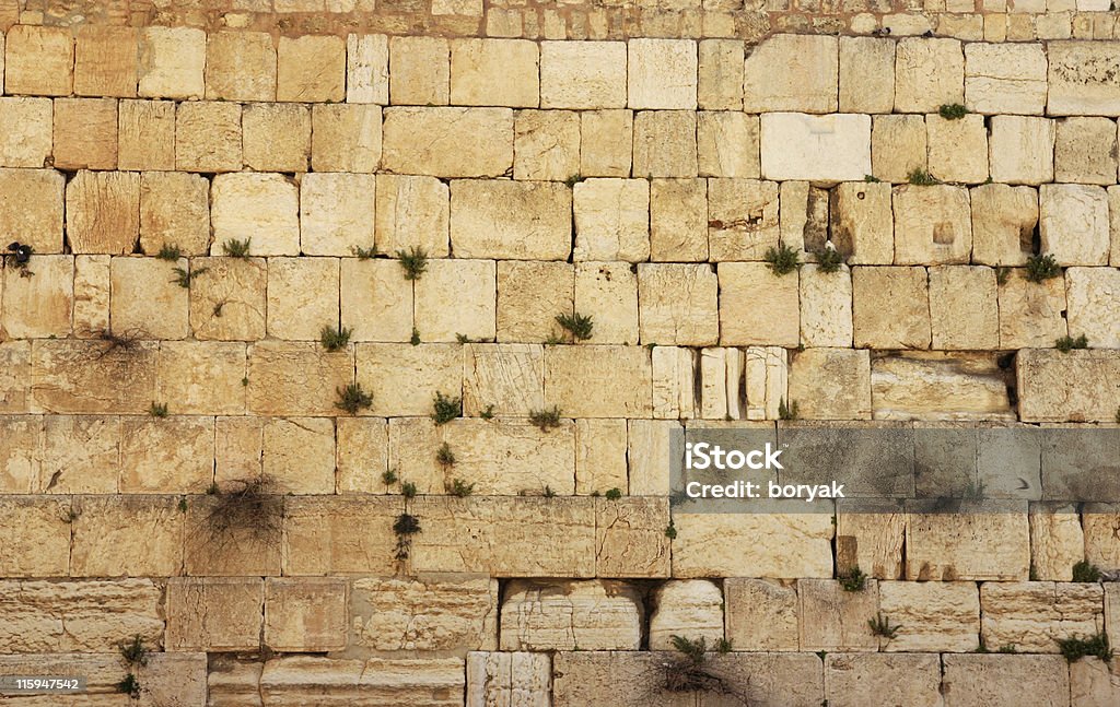 Pedras do Muro das Lamentações, Jerusalém. - Royalty-free Jerusalém Foto de stock
