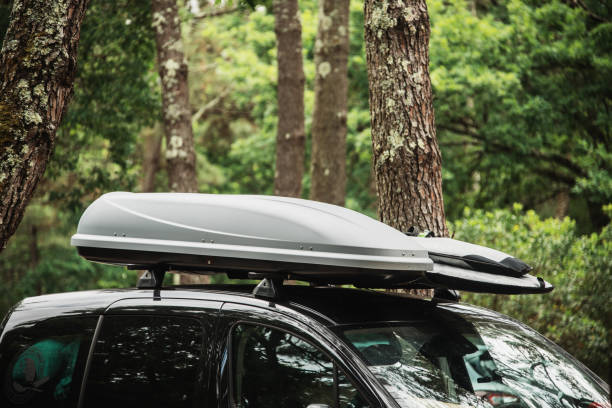 istock Luggage rack on top of car 1159476959