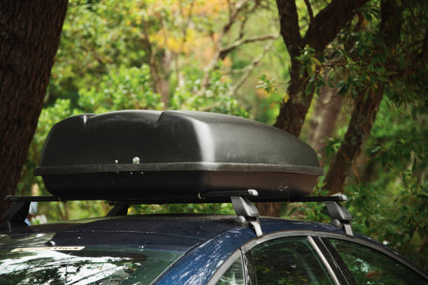 istock Luggage rack on top of car 1159480673