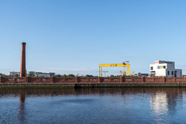 Brown field site (former Sirocco Works) in the centre of Belfast stock photo