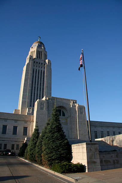 nebraska state capitol - nebraska lincoln nebraska state capitol building state photos et images de collection